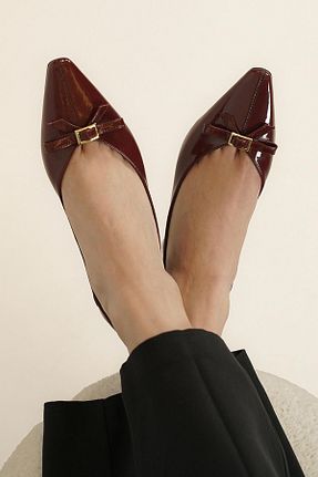 کفش کلاسیک زرشکی زنانه چرم مصنوعی Stilbagshoes - کد 932867062