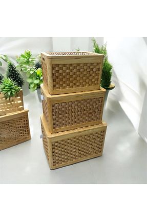 سبد لباس نارنجی چوب SepetçiBaba - کد 932110061