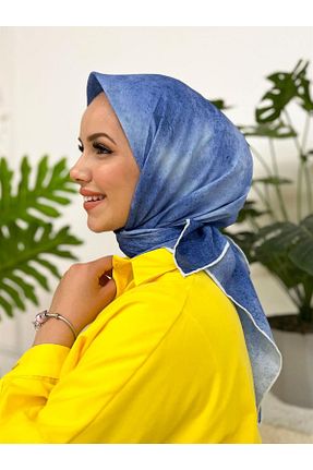 روسری آبی پلی استر Sultan Eşarp - کد 753333622