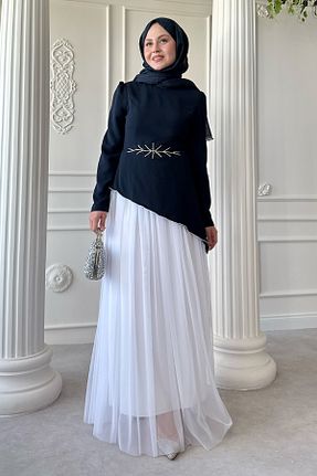 لباس حجاب سرمه ای رگولار InStyle - کد 932149037