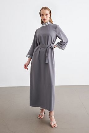 لباس حجاب طوسی زنانه رگولار VAVİNOR - کد 932189950
