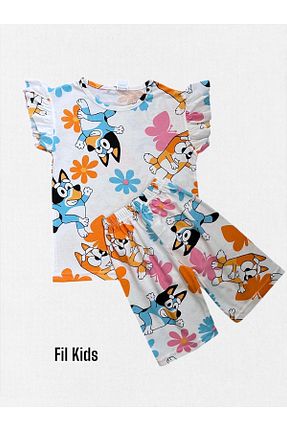 ست لباس راحتی سفید بچه گانه ساده Fil Kids - کد 932189354