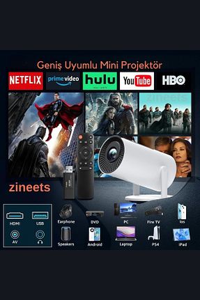 پروژکتور سفید 4K Zineets - کد 886748725