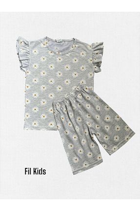 ست لباس راحتی طوسی بچه گانه ساده Fil Kids - کد 932884145