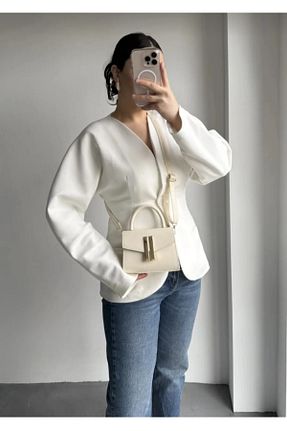 کیف دوشی بژ زنانه چرم مصنوعی Butik - کد 932249286