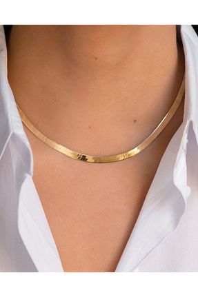 گردنبند استیل ( فولاد ) زرد زنانه استیل (فولاد) Ervalina - کد 932246088