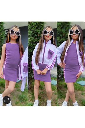 ست بالاتنه و پائین تنه بنفش بچه گانه پنبه ای zeynoshkids - کد 932892609