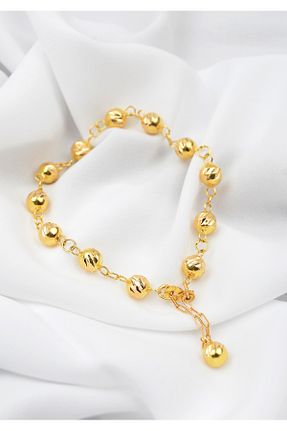 دستبند طلا طلائی زنانه 14 عیار kuyumcu nurettin - کد 770744769