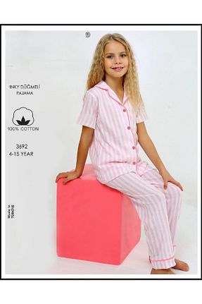 ست لباس راحتی صورتی بچه گانه پنبه ای ARBİ kids - کد 932902006