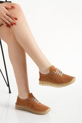 کفش کژوال قهوه ای زنانه چرم خالص MOKKASHOES - کد 925065562