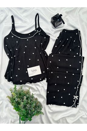ست لباس راحتی مشکی زنانه گلدار Lena Homewears - کد 932263410