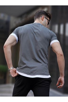 تیشرت طوسی مردانه Relaxed Madmext - کد 465851451