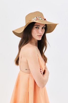 کلاه قهوه ای زنانه حصیر C&CITY - کد 932333735