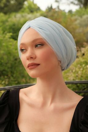 کلاه شنای حجاب آبی زنانه ladrans - کد 848484385