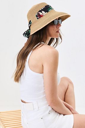 کلاه قهوه ای زنانه حصیر C&CITY - کد 932333568