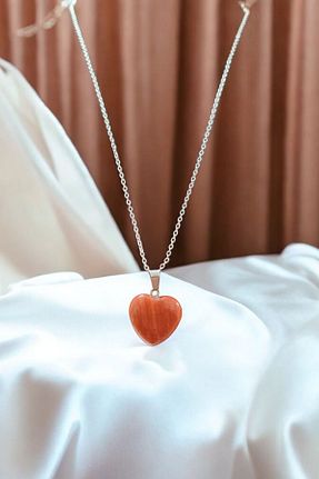 گردنبند نقره زرشکی زنانه 925 عیار La