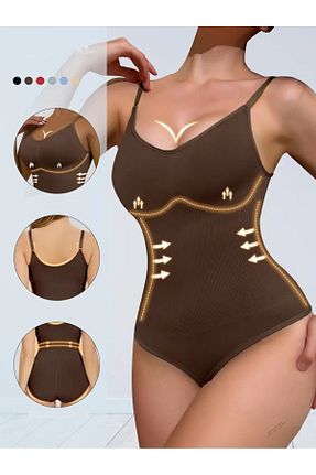 بادی قهوه ای زنانه یقه U MİSTİRİK - کد 932917033