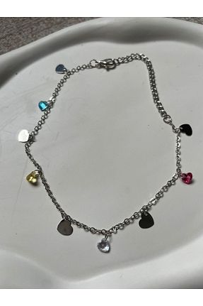 خلخال جواهر طوسی زنانه HKN AVM ACCESSORİES - کد 932358915