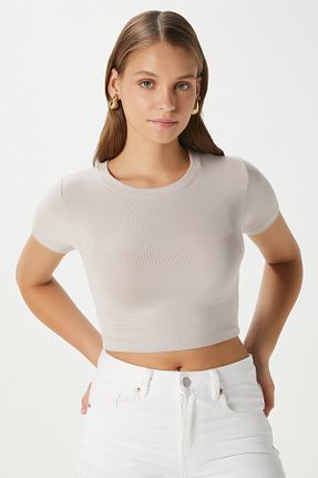 بلوز بژ زنانه ساده Ritnice - کد 932371478
