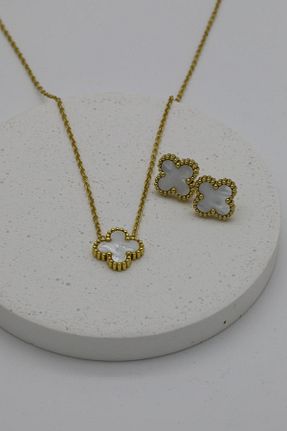 ست استیل سفید زنانه استیل ضد زنگ Inure Jewelry - کد 892950847