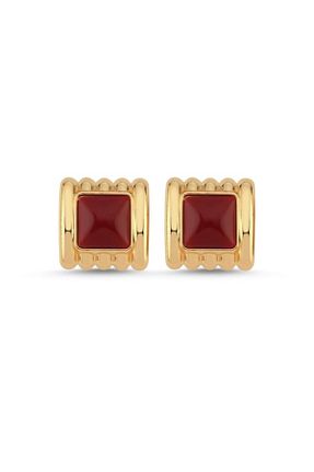 گوشواره استیل (فولاد) زرشکی زنانه استیل (فولاد) VenüsDesign - کد 889801162