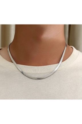 گردنبند استیل ( فولاد ) طوسی زنانه استیل (فولاد) Ervalina - کد 932391587