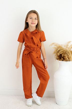 سرهمی نارنجی بچه گانه آستین کوتاه FESSHERA - کد 932945836
