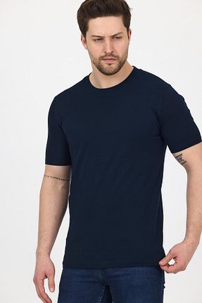 تیشرت سرمه ای مردانه اسلیم فیت DAMGA JEANS - کد 932402187