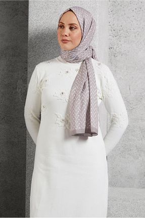 شال قهوه ای زنانه پلی استر Alvina - کد 895984427