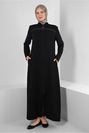 مانتو بلند حجاب مشکی زنانه Alvina - کد 805630624