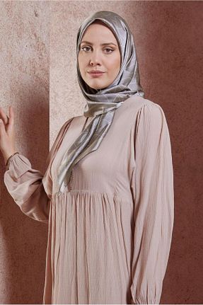 روسری طوسی ساتن Alvina - کد 846355906