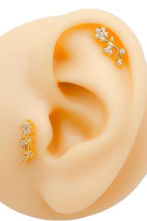 پیرسینگ طلائی زنانه Trinos - کد 897674858