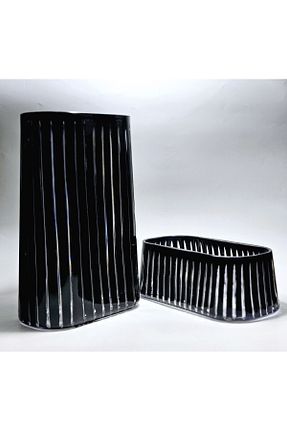 گلدان مشکی شیشه Kristal Market - کد 932500642