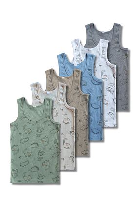 رکابی آبی بچه گانه %100 پنبه GizaKids - کد 883613767