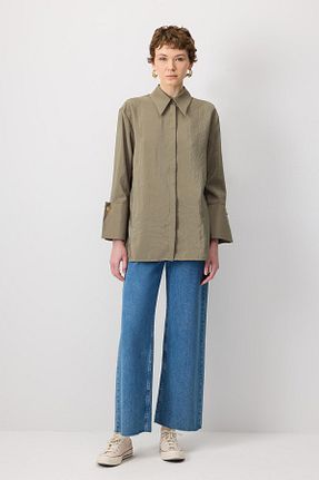 پیراهن حجاب خاکی زنانه نیمه فیت Touche Prive - کد 932497596