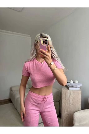 ست بالاتنه و پائین تنه رنگی زنانه بافتنی Zora Butik - کد 932500448
