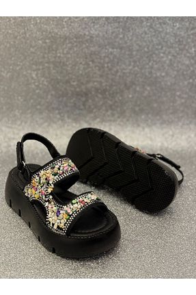 صندل مشکی بچه گانه پاشنه تخت Görkem bebe ayakkabı ve tekstil - کد 933090896