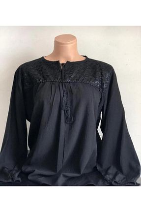 بلوز حجاب مشکی زنانه رگولار Kuraff Giyim - کد 932525653