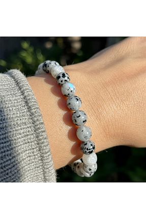 دستبند جواهر سفید زنانه سنگ طبیعی ttasdevri - کد 932531048