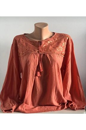 بلوز حجاب نارنجی زنانه رگولار Kuraff Giyim - کد 932527832