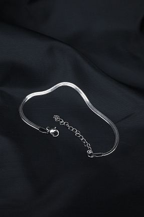 دستبند استیل (فولاد) طوسی زنانه استیل (فولاد) signoraerica - کد 932533855