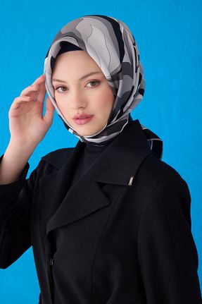 روسری رنگی کرپ ساتن ابریشم Belli - کد 927650864