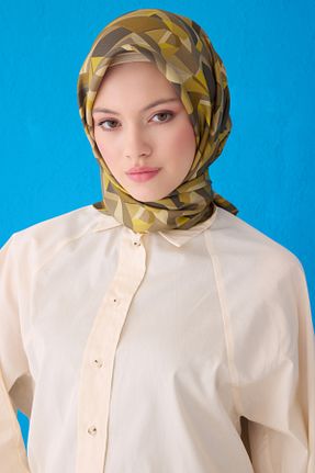 روسری رنگی کرپ ساتن ابریشم Belli - کد 927649849