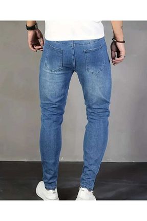 شلوار جین آبی مردانه پاچه لوله تفنگی KDY - کد 932549728