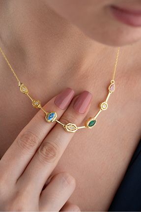 گردنبند نقره طوسی زنانه 925 عیار Silvano Jewelry - کد 932590977