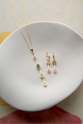 ست نقره طوسی زنانه زیرکن Silvano Jewelry - کد 932595861
