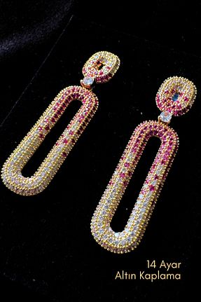 گوشواره جواهر طلائی زیرکن Çayla - کد 932611509