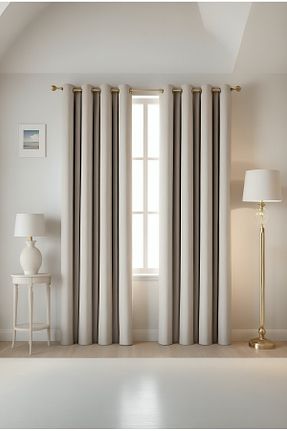 پرده زمینه طوسی پلی استر Bercem Home - کد 920794896