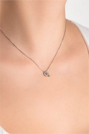گردنبند نقره سبز زنانه 925 عیار So Chic - کد 932611720