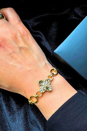دستبند جواهر طلائی زنانه روکش طلا Çayla - کد 932610682